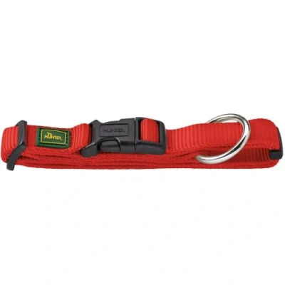 Afbeelding van HUNTER Vario Plus hondenhalsband, trekontlasting, robuust, soepel, kliksluiting, L XL/2,5, rood