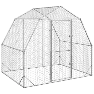 Afbeelding van vidaXL Kippenren 2,5x2x2,25 m gegalvaniseerd staal