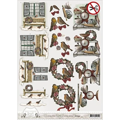 Afbeelding van Nr. 3 Brocante Christmas 3D Push Out Amy Design