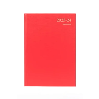 Afbeelding van Collins Debden Essentials Academic 2023 24 A4 Week to View Mid Year Diary Planner (afspraken) School College of University Term Journal juli tot 2024 Rood ESSA43M.15 2324