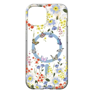 Afbeelding van iDeal of Sweden Mirror Case met MagSafe voor de Apple iPhone 13 / 14 15 SE 4 Artistic Garden