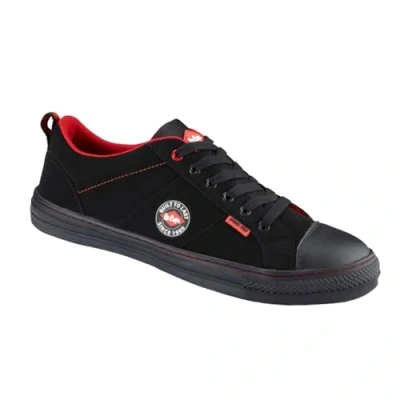 Afbeelding van Lee Cooper LCSHOE054 Workwear SB/SRA retro basketballaarzen, unisex veiligheidslaarzen met modern design, veiligheidsschoen, zwart, 46 EU