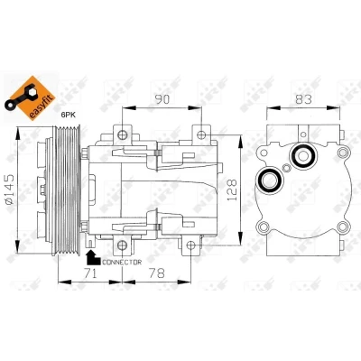 Afbeelding van NRF Airco compressor 32085