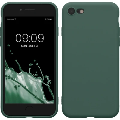 Afbeelding van kwmobile telefoonhoesje geschikt voor Apple iPhone SE (2022) / (2020) 8 7 Hoesje smartphone Precisie camera uitsnede In dennengroen