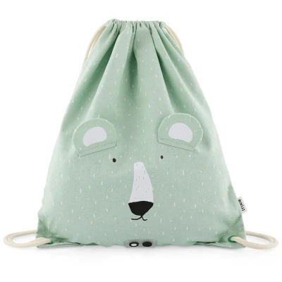 Afbeelding van Trixie Mr. Polar Bear Drawstring Bag mint Kindertas Schooltas