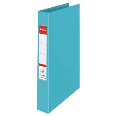 Afbeelding van Esselte Colour&#039;Breeze ringmap, 2 ringen, PP, ft A4, met harde kaft, blauw 10 stuks