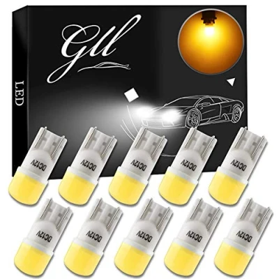 Afbeelding van GLL 10pcs T10 LED Lampen 501 W5W met 2835 3SMD 80 Lumen 6500K Geel
