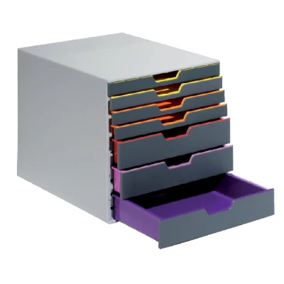 Afbeelding van Ladenbox Durable Varicolor 7 laden grijs