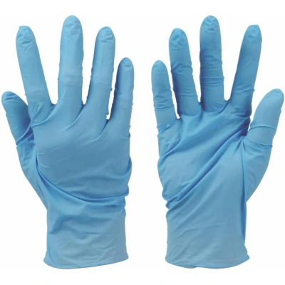 Afbeelding van MM Eurotool Nitril Poedervrij Wegwerphandschoenen 100 stuks Blauw XXL