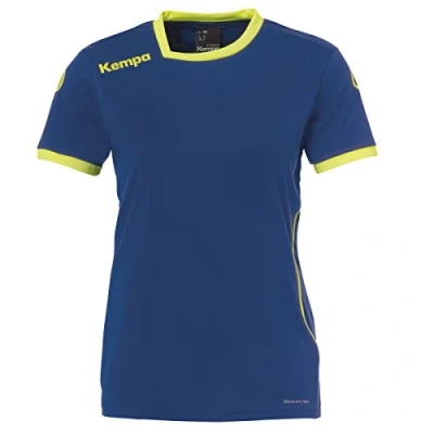 Afbeelding van Kempa Curve Shirt Dames Donkerblauw / Geel maat XL