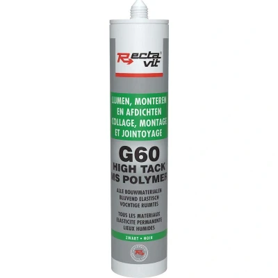 Afbeelding van RECTAVIT G60 High Tack montagelijm grijs (290 ml) 113852