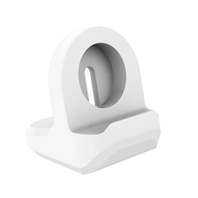 Afbeelding van MoKo Charger Stand Compatible with Samsung Galaxy Watch 4,4 Classic/3 41mm,45mm/Active,Active 2 40mm 44mm Smartwatch, Silicone Charging Non Slip Base Dock Station Holder Bracket, White