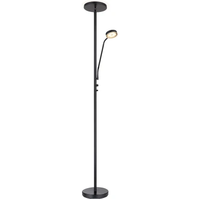 Afbeelding van Globo vloerlamp Ernst zwart metaal 26 cm ingebouwde LED module 59092