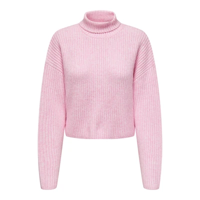 Afbeelding van ONLY Dames Onlmelanie L/S rolhals pullover KNT gebreide trui, pink lady, S