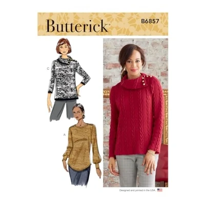 Afbeelding van Butterick B6857A Mist TOP/Vest A (XS S M L XL XXL), Papier