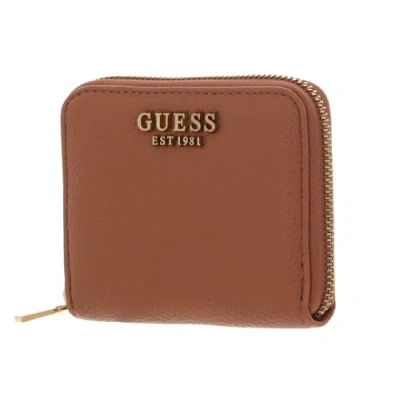 Afbeelding van GUESS Laryn SLG Small Zip Around Wallet Cognac