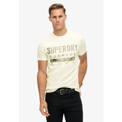 Afbeelding van Superdry Surplus Tshirt print, Heren, Maat: XL, Off white