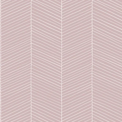 Afbeelding van Leen Bakker ESTAhome Behang Visgraatmotief Oudroze 0.53 X 10.05 M Roze Vlies