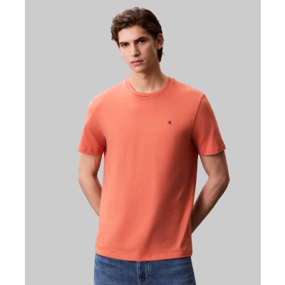 Afbeelding van Calvin Klein Jeans Heren SS Smooth CTTN Solid CREWNK TEE LV040HM265 Tees, Oranje (Mekka Oranje), XS, XS