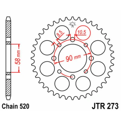 Afbeelding van Tandwiel JT JTR273,41