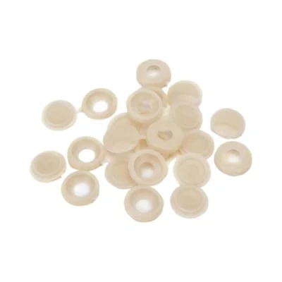 Afbeelding van Schroefdeksels SENRISE scharnierende plastic schroefdoppen knop voor meubels decoratieve 5 kleuren (50 stuks, beige)