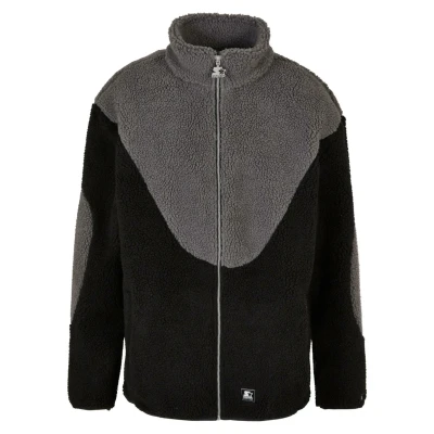 Afbeelding van Starter Sherpa Fleecejas, Heren, Maat: Small, Black asphalt