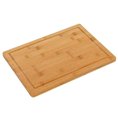 Afbeelding van FLORINA Bamboe Snijplank 35x25 cm CORDIA I Natuurlijk Snijblok met Sapgroeven Antibacterieel Keukenplank Universeel voor het Snijden van Kaas, Vlees, Fruit, Groenten