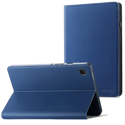 Afbeelding van Samsung Galaxy Tab S6 Lite Hoes: Accezz Classic Tablet Case Bookcase Donkerblauw Siliconen En TPU (zacht) Hoezen