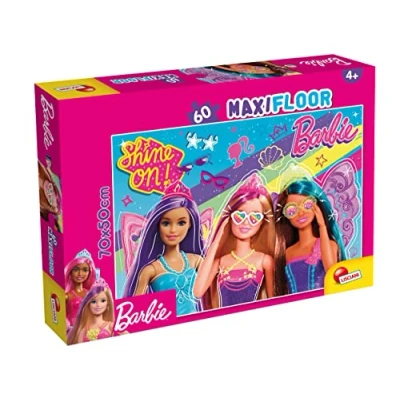 Afbeelding van LISCIANI BARBIE Puzzel Maxifloor 60 Stukjes Dubbelzijdige 70x50 cm Vanaf 4 Jaar Stimuleert Reflectie, Creativiteit en Coördinatie Gemaakt in Italië