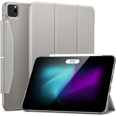 Afbeelding van ESR Ascend Trifold Book Case Geschikt voor Apple iPad Pro 13 (2024) Verstelbare met Sleep/Wake Functie Hoes Penhouder Grijs