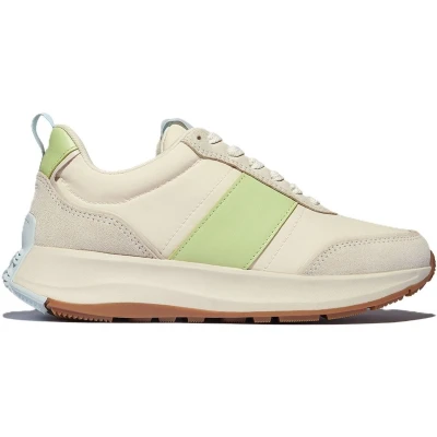 Afbeelding van FitFlop F Mode Flow Sneaker Nylon &amp; Suede Mix BEIGE Maat 37