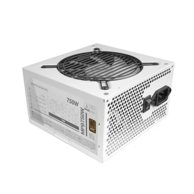 Afbeelding van MARSGAMING MPB750, PC Voeding 750W ATX, 6 Jaar Garantie, 80Plus Brons 230V EU, 90% Efficiëntie, 120mm FDB Ventilator met AI RPM Technologie en Anti Vibratie Systeem, Wit