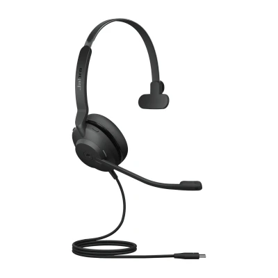 Afbeelding van Jabra Evolve2 30 SE bedrade noise cancelling mono headset met 2 microfoon gesprekstechnologie en USB C kabel MS Teams gecertificeerd, werkt alle andere platforms zwart
