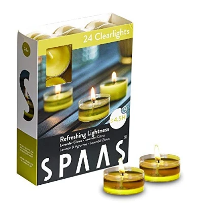 Afbeelding van Spaas Clearlights Geparfumeerde Waxinelichtjes Refreshing Lightness Lavender &amp; Citrus 24 Stuks