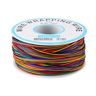 Afbeelding van 280M Riemdraad 8 Adrig Isolatietest Gegalvaniseerde Koperen Massieve Kabelwikkelkabel P/N B 30 1000 Siliconenkabel Awg 0,6 mm Kleur Elektronische Testkabel