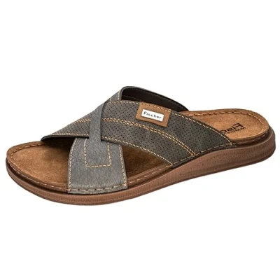 Afbeelding van Fischer Slide Heren Slippers Grijs Maat 41