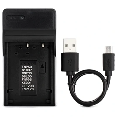 Afbeelding van DB L50 USB Oplader voor Sanyo Xacti DMX FH11, HD1000, HD1010, HD2000, TH1, WH1, VPC TH2, WH1 Camera en Meer