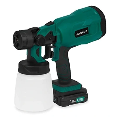 Afbeelding van VONROC Accu verfspuit VPower 20V Inhoud 800 ml Incl. 1x 2.0Ah accu, snellader en accessoires