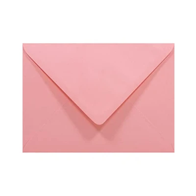 Afbeelding van Netuno 50 stuks roze B6 enveloppen 125x175mm Rainbow 80g puntklep zonder venster voor bruiloft kerstmis wenskaarten uitnodigingen