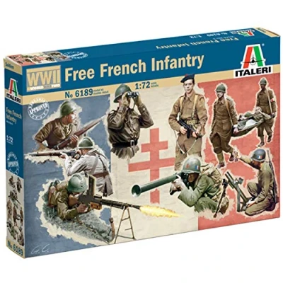 Afbeelding van Italeri 510006189 1:72 French Infantry (WW II), modelbouw, bouwpakket, staande knutselen, hobby, lijmen, plastic bouwset, ongelakt