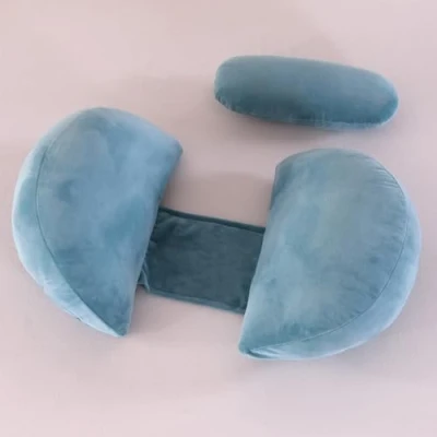 Afbeelding van SHANNA Wedge zwangerschapskussen om te slapen, 2024 NIEUW verstelbaar zacht fluweel comfort volledig lichaamskussen, ondersteuningskussen voor zwangerschap, moederschap en