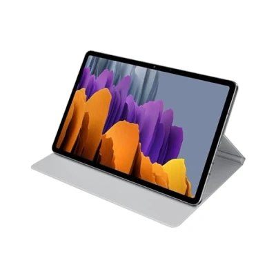 Afbeelding van Samsung Galaxy Tab S7 Hoes Book Cover Bookcase Grijs Kunstleder Tablet Hoezen