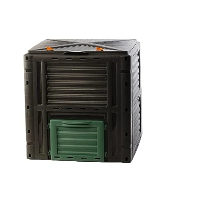 Afbeelding van 2friends Premium tuincompostbak, snelcompostbak, 450 liter, stabiel kunststof, klapdeksel, 81 x 80 cm (h b d), thermocomposter voor tuin/keukenafval, 100% gerecycled