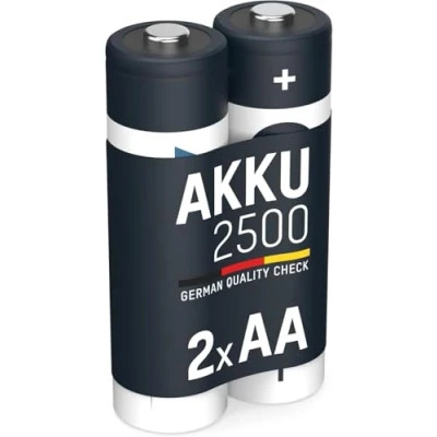 Afbeelding van Ansmann maxE plus NiMH batterij Mignon AA 2500mAh blisterverpakking van 2