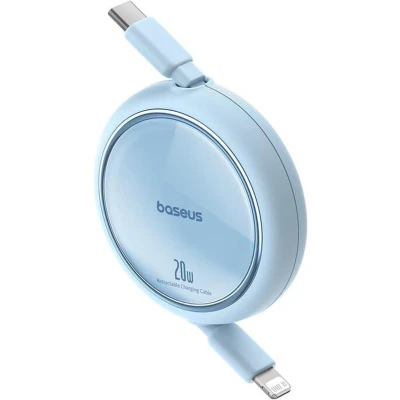 Afbeelding van Baseus Free2Pull Oprolbare USB C naar Lightning Kabel 20W PD 1M Blauw