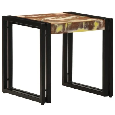 Afbeelding van vidaXL Salontafel Meerkleurig, Zwart Massief gerecycled hout, ijzer