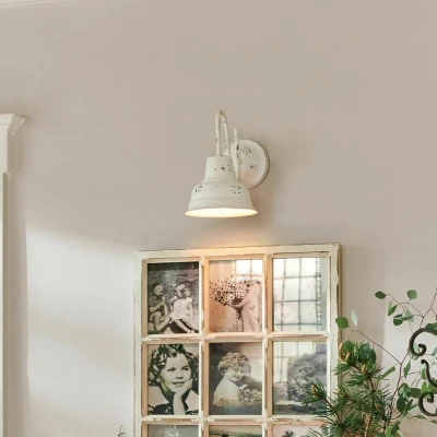 Afbeelding van LOBERON Wandlamp Sidney antiekwit