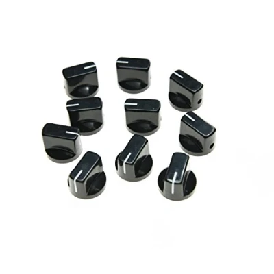 Afbeelding van KAISH 10 stuks gitaarversterker effect pedaalknoppen wijzer knop met set schroef zwart