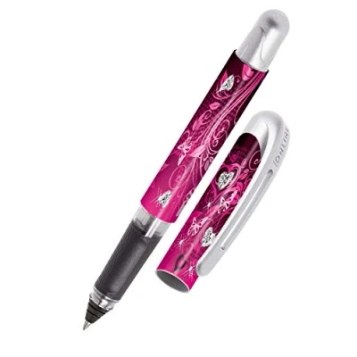 Afbeelding van ONLINE Pink Dreams Ergonomische rollerbalpen, voor school en school, zachte grip links rechtshandigen, standaard inktpatronen, navulbaar, kleur blauw, pennen studenten