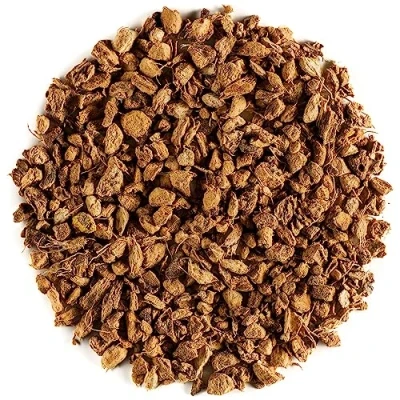 Afbeelding van Gember Wortel Bio Kruiden Thee Traditioneel Ayurvedisch Kruid Rhizome Wortels Plakjes Tanacetum Parthenium